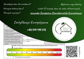 Świadectwo Charakterystyki Energetycznej / certyfikat energetyczny